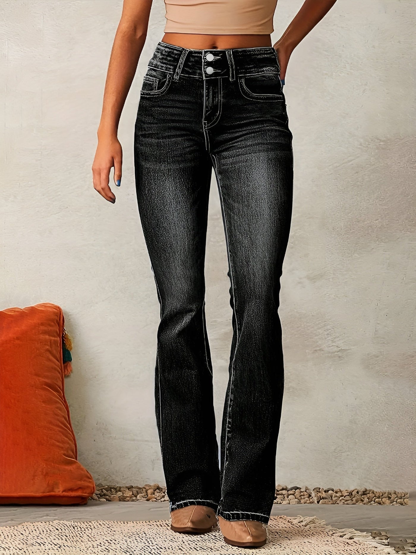 Alana™ Flared Jeans med høy midje