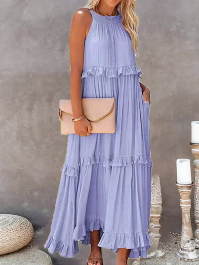 Lou | Elegantes ärmelloses Kleid mit Rüschen