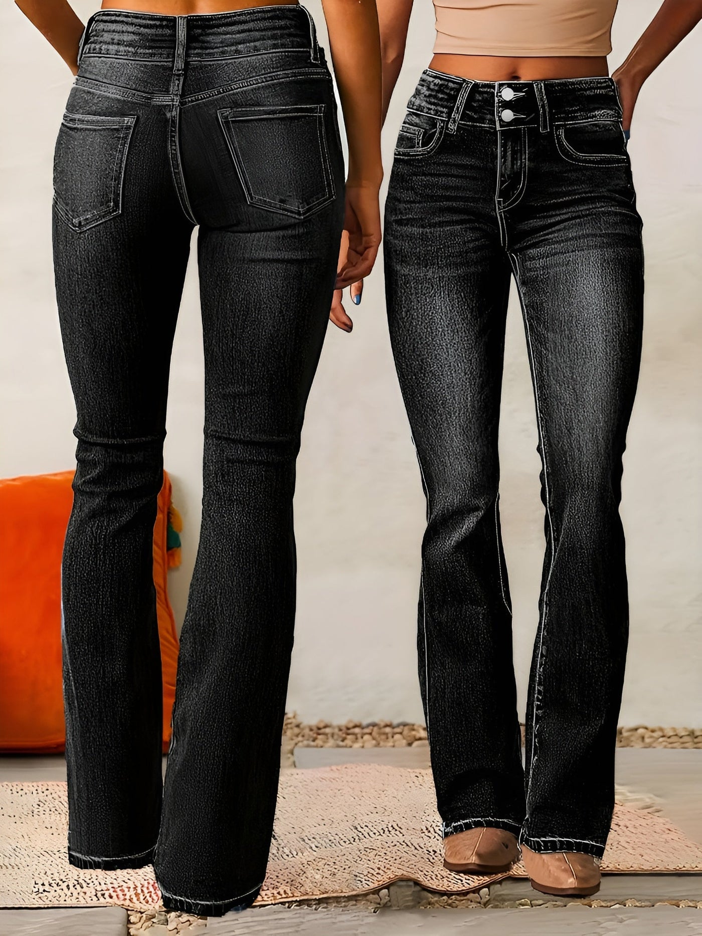 Alana™ Flared Jeans med høy midje