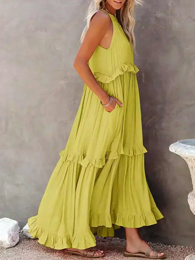 Lou | Elegantes ärmelloses Kleid mit Rüschen