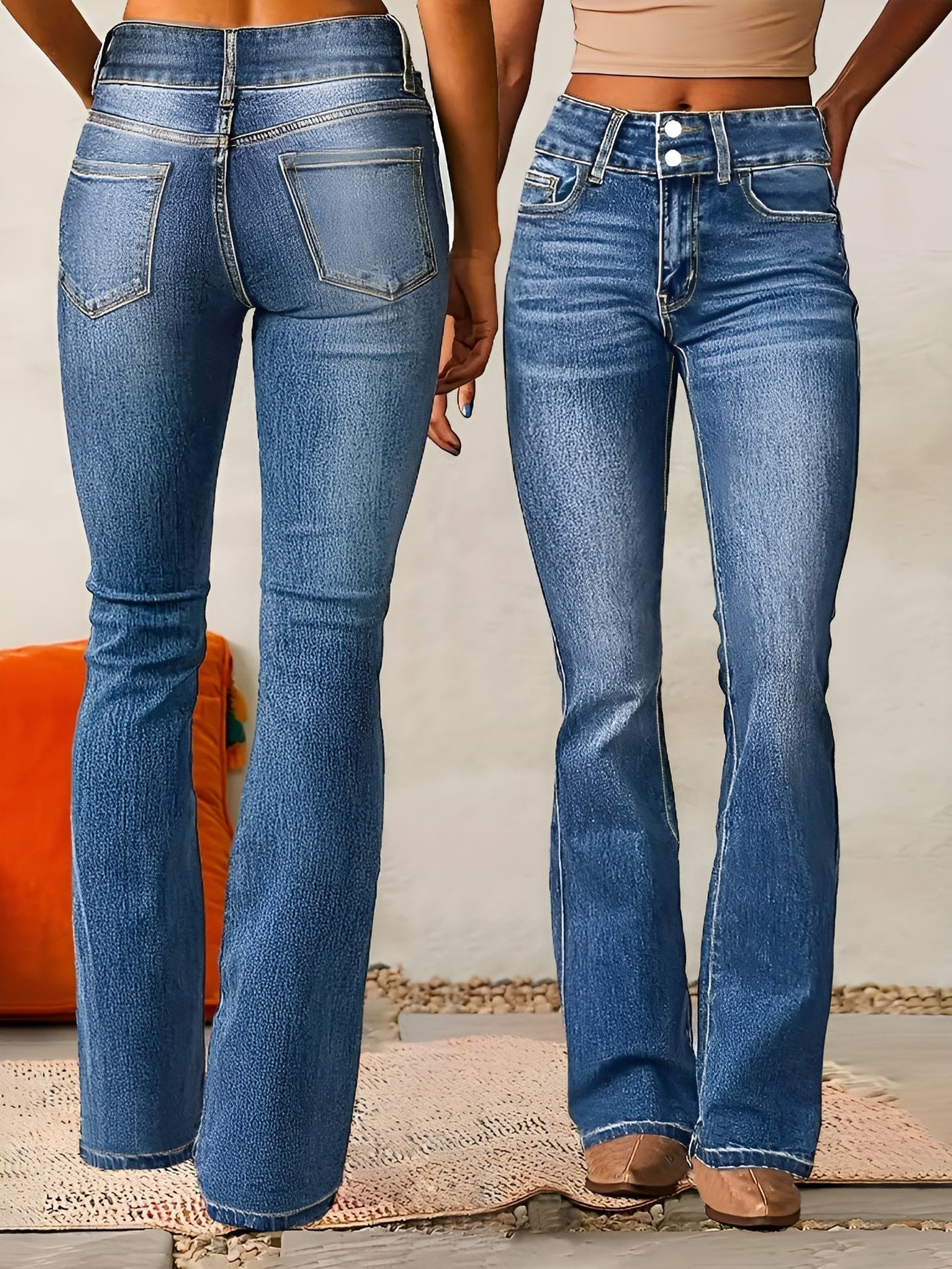 Alana™ Flared Jeans med høy midje