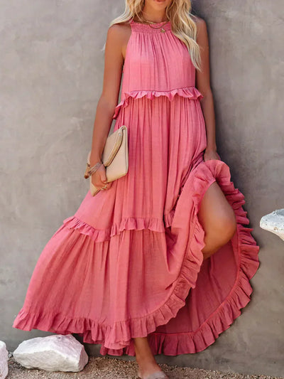 Lou | Elegantes ärmelloses Kleid mit Rüschen