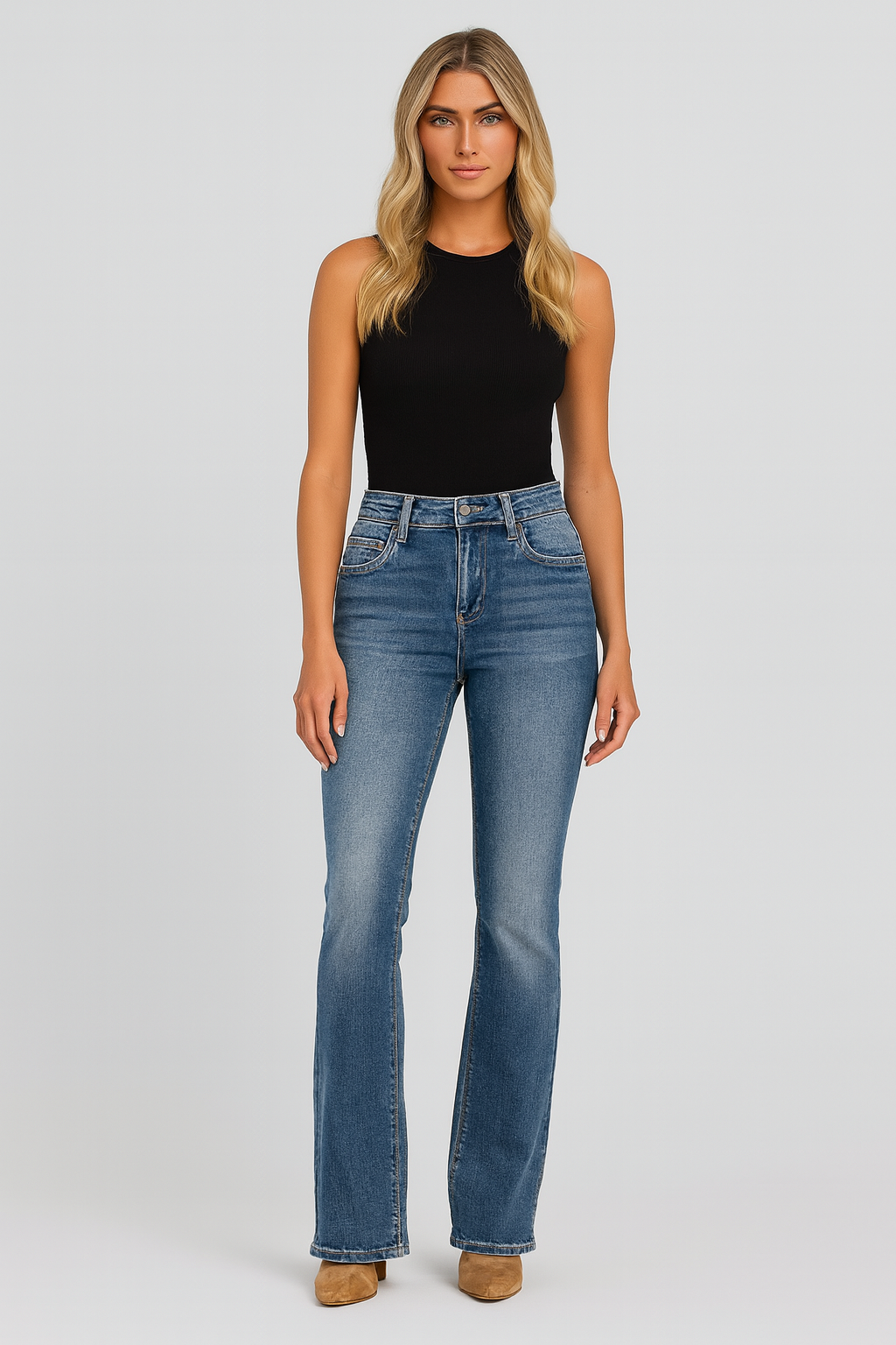 Alana™ Flared Jeans med høy midje