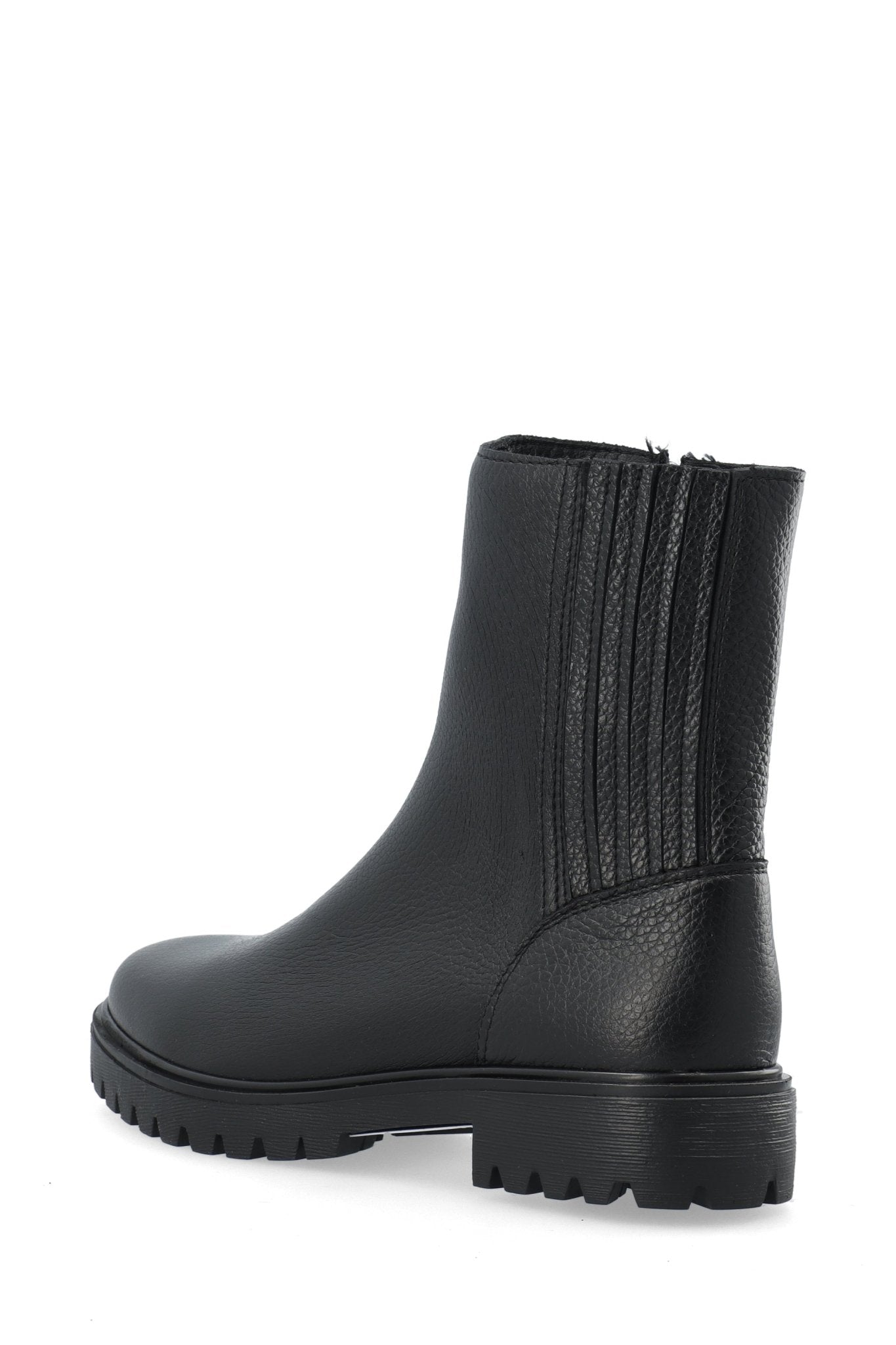 Biagina Mid Chelsea Boot Tumbled Leather Black