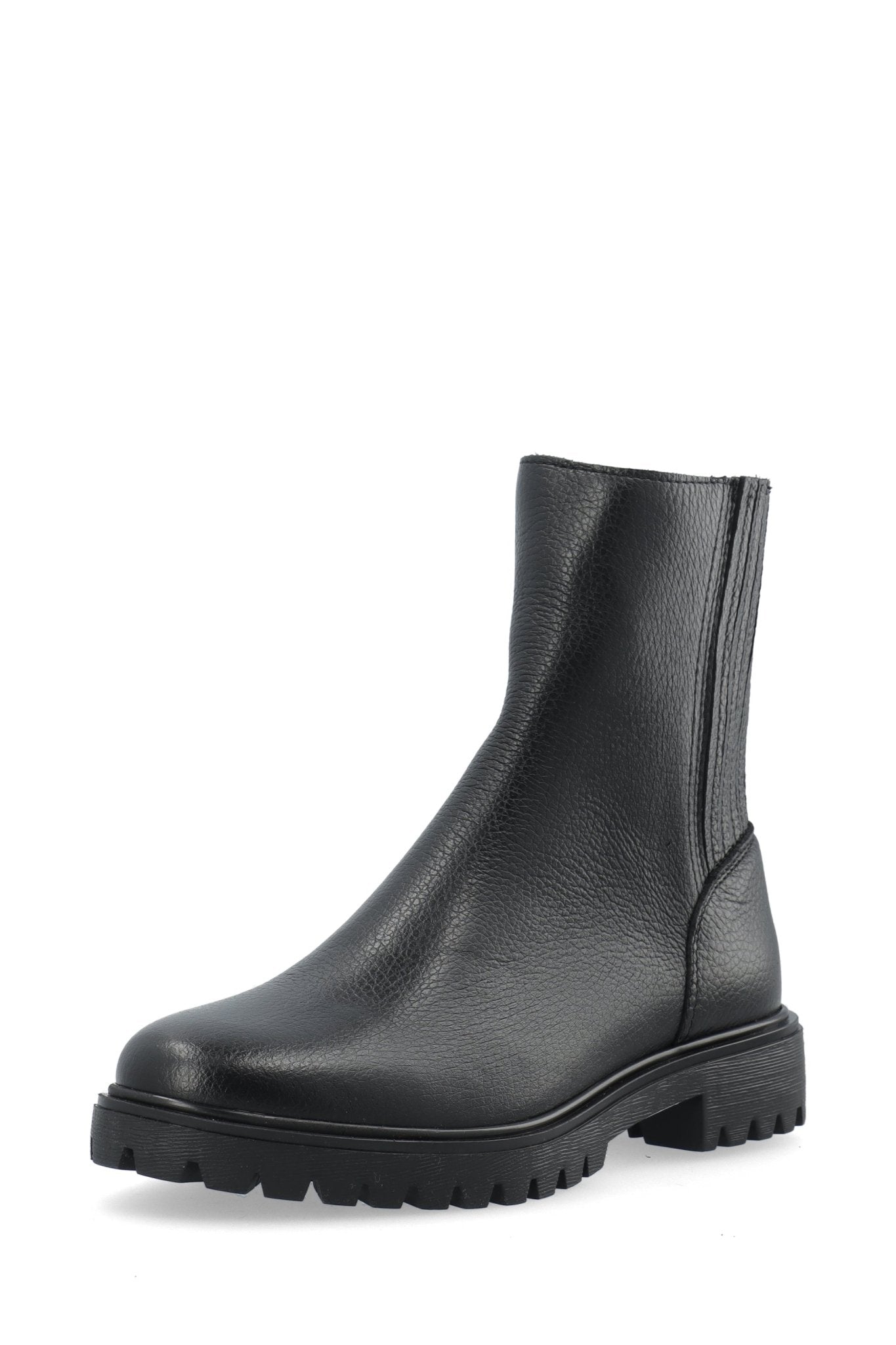 Biagina Mid Chelsea Boot Tumbled Leather Black