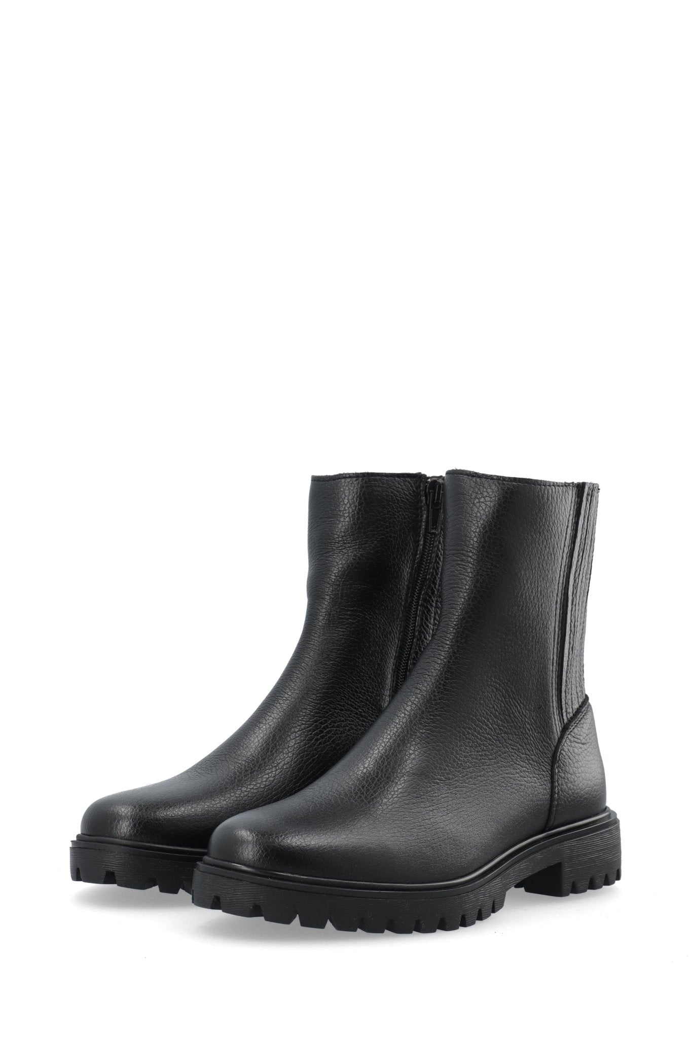 Biagina Mid Chelsea Boot Tumbled Leather Black